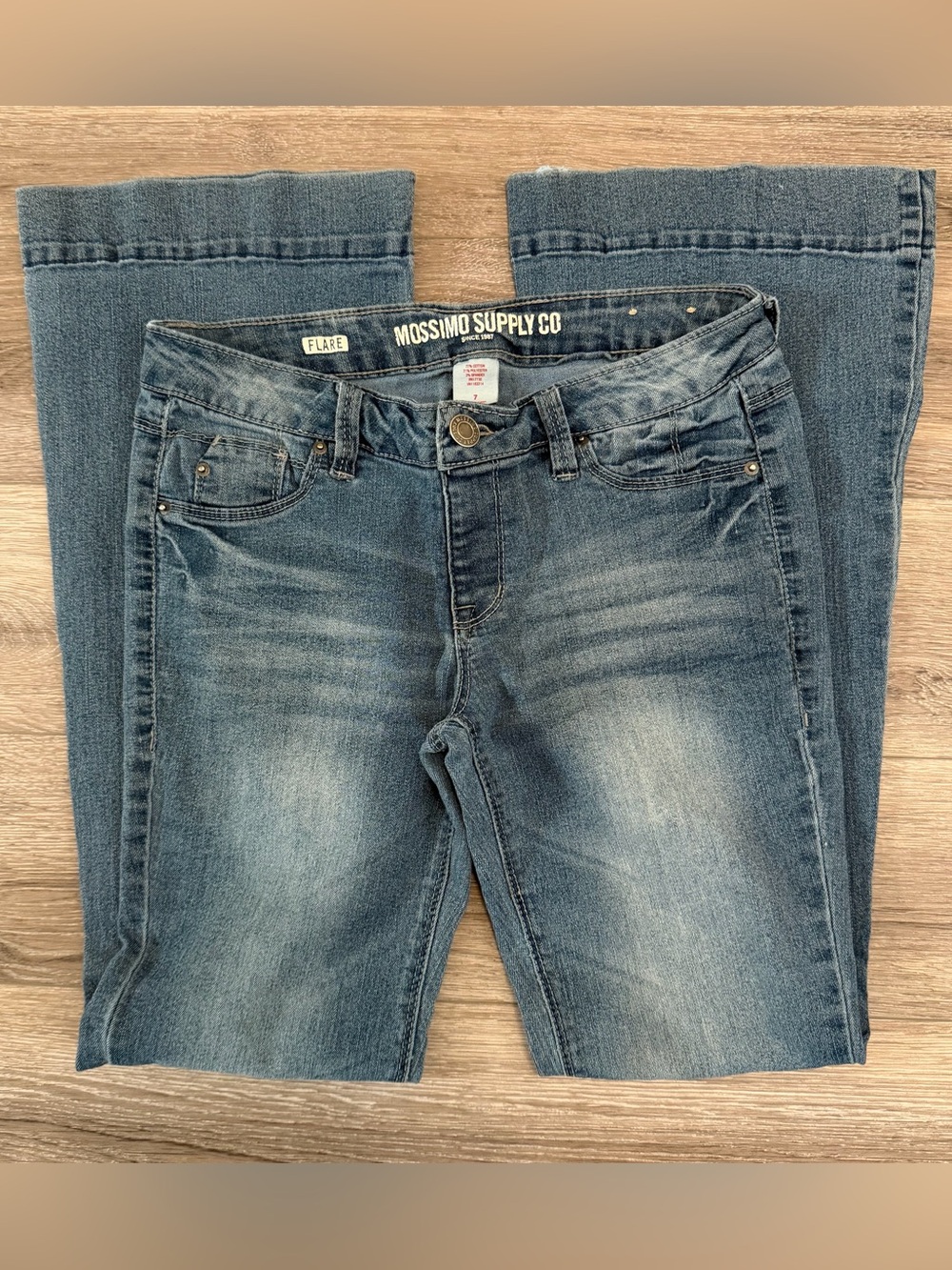 Mossimo Supply Co. Women's Faded Blue Flare Jeans